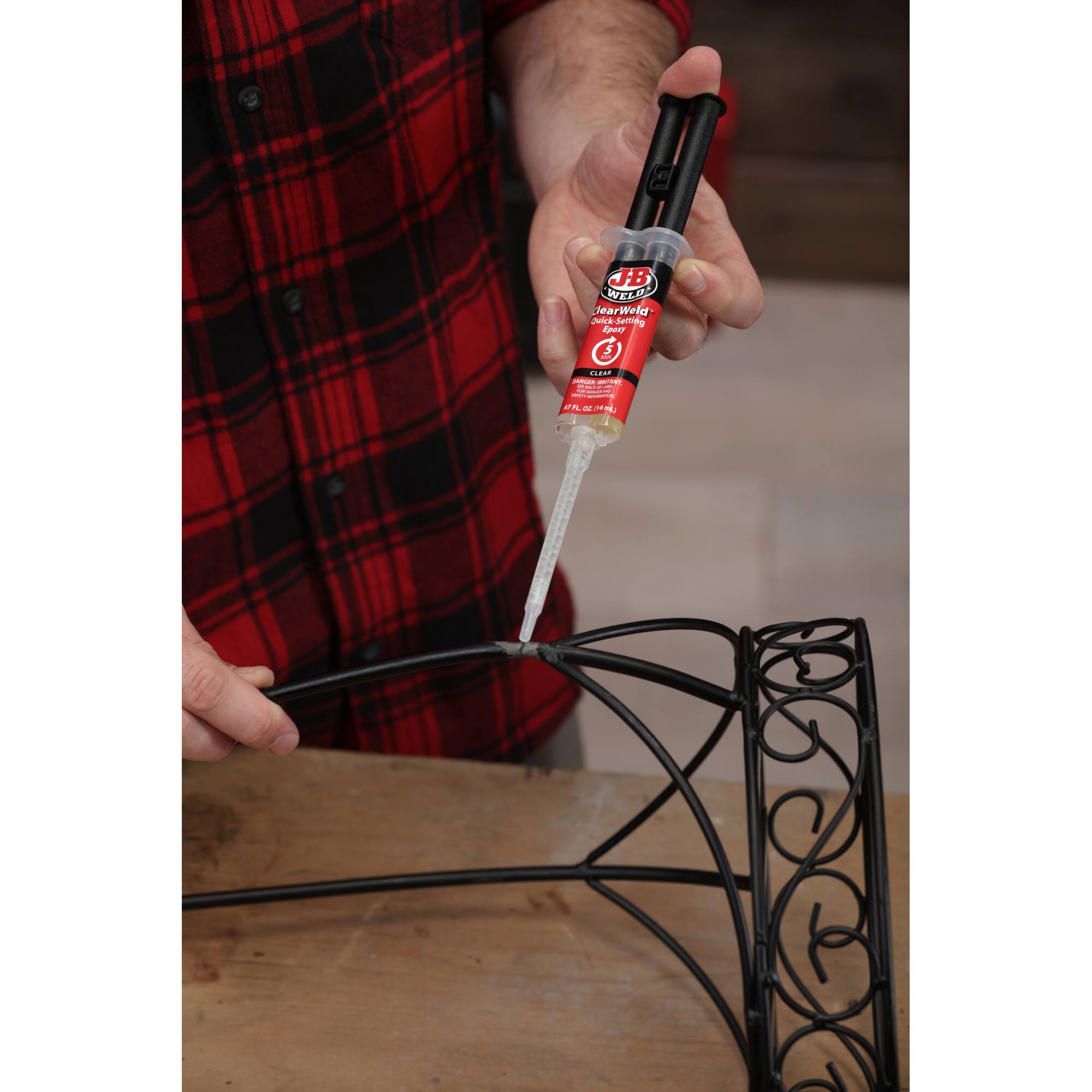 12 Pack: J-B Weld® Clear-Weld™ Quick Setting Epoxy Syringe
